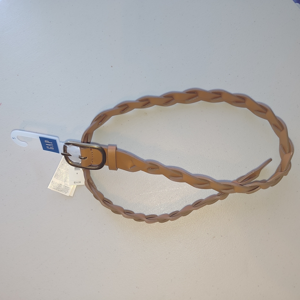 GAP S Women's Brown Braided Belt NWT